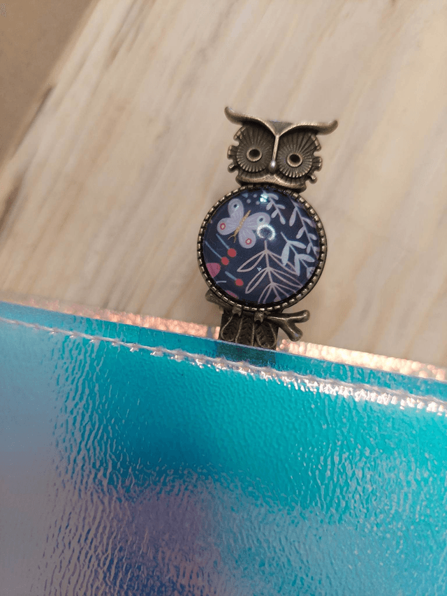 Marque page Hibou Feuillage papillon