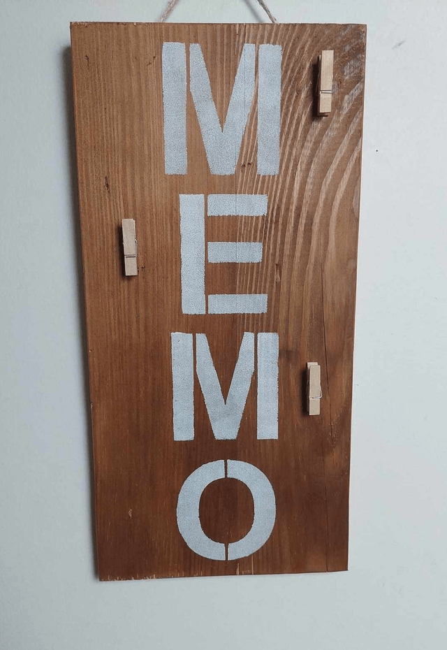 Mémo en bois