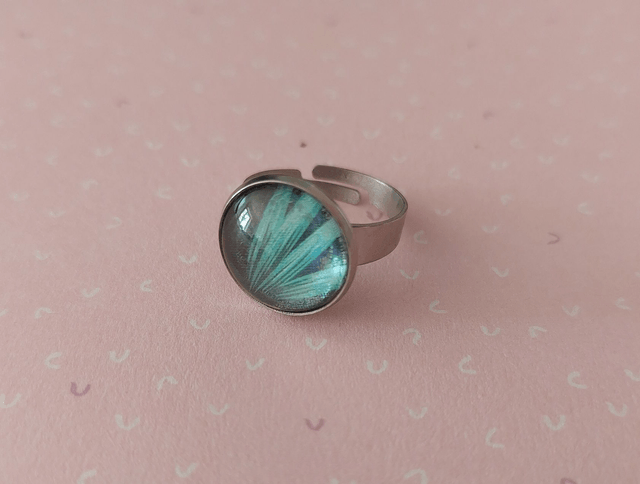 Bague Cabochon Feuilles