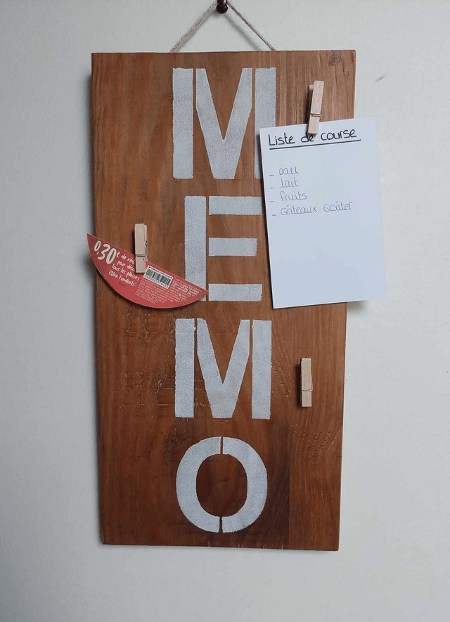 Mémo en bois