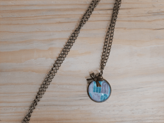 Collier Cabochon Motif Pastel