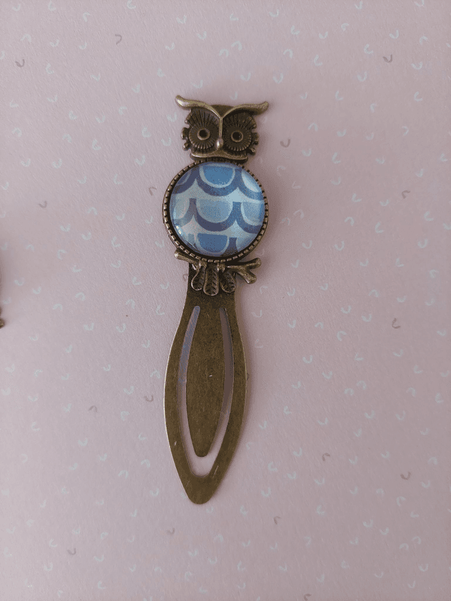 Marque page Hibou Violet et bleu