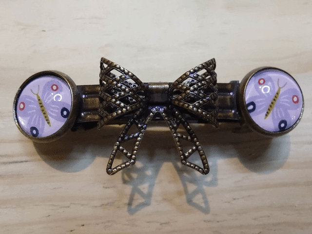 Pince à cheveux Cabochon Papillon